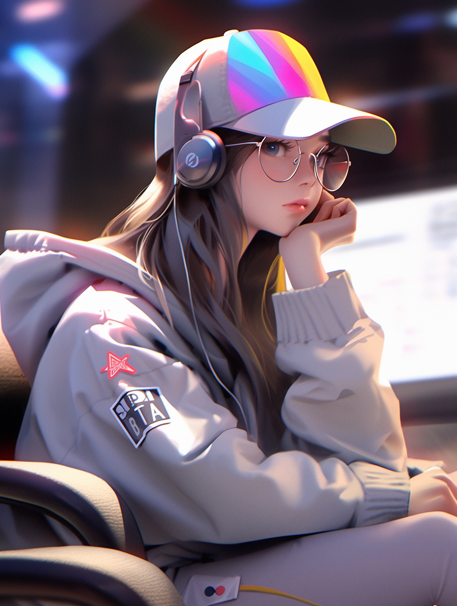 AI绘画3d女孩照片免费下载