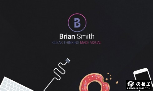 视觉创意展示响应式网页模板