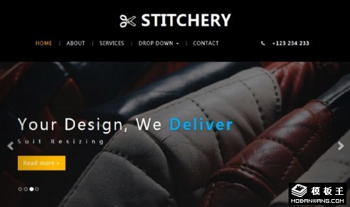 衣服装饰设计响应式网页模板