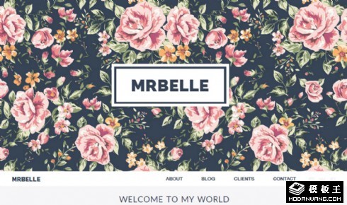 女生花语个人介绍展示响应式网页模板