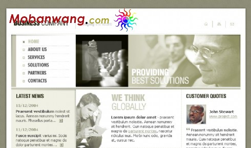 企业商务解决方案网页模板