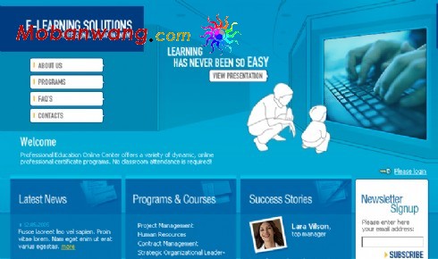 混合式教育培训网页模板