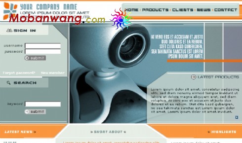 摄像头生产企业网页模板