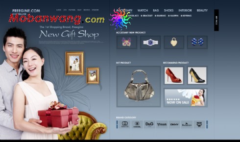 饰品礼物品牌网页模板