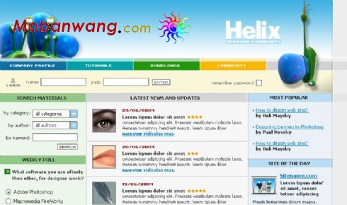 螺旋工业设计团队网页模板