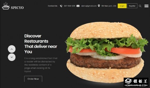 餐厅美食介绍响应式网页模板