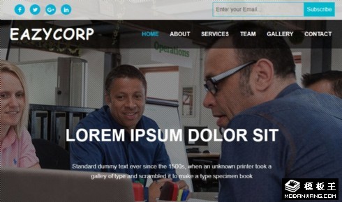 企业商务管理响应式网页模板