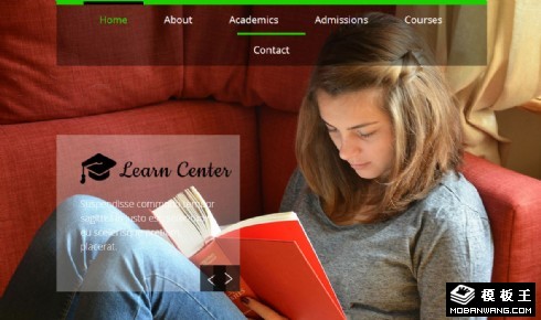 学习教育中心响应式网页模板