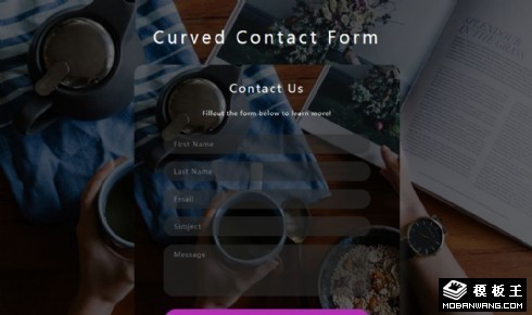 客户联系反馈表单响应式网页模板