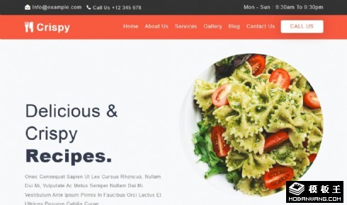 香脆食品料理响应式网页模板