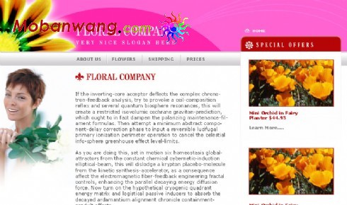 欧美植物花公司网页模板