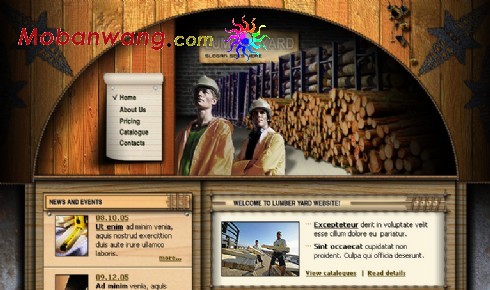 木材加工企业网页模板