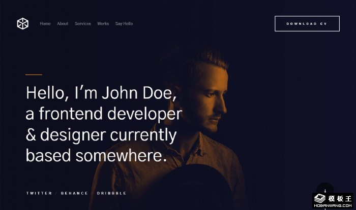 工程师形象展示简历模板