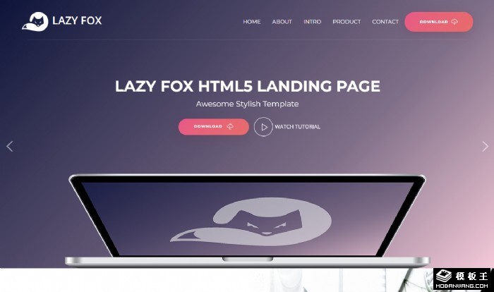 时尚APP功能展示网页模板