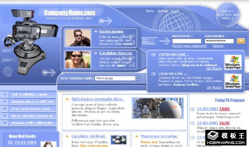 影视媒体制作网页模板