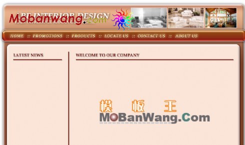 室内设计企业网站模板