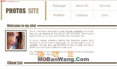 欧美摄影之家网页模板