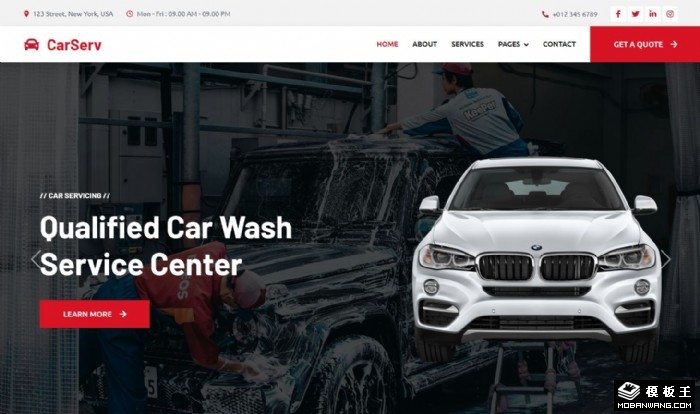 汽车修理保养网页模板