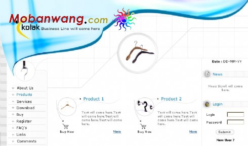 衣架生产企业网页模板