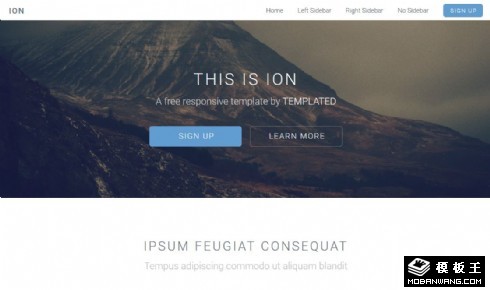 简约信息动态展示响应式网页模板