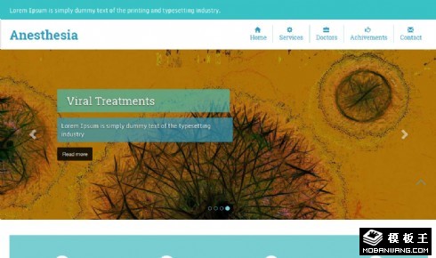 麻醉手术医疗响应式网站模板