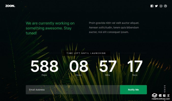 倒计时关注发布网页模板