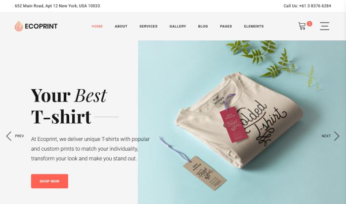 专业定制T恤商城网站模板