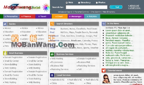 欧美综合服务门户网站模板