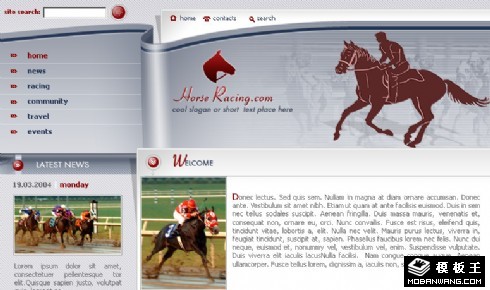 赛马俱乐部网页模板