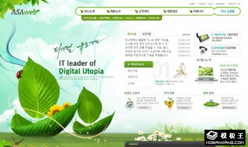 绿色生态远航网页模板