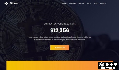 虚拟货币服务中心响应式网页模板