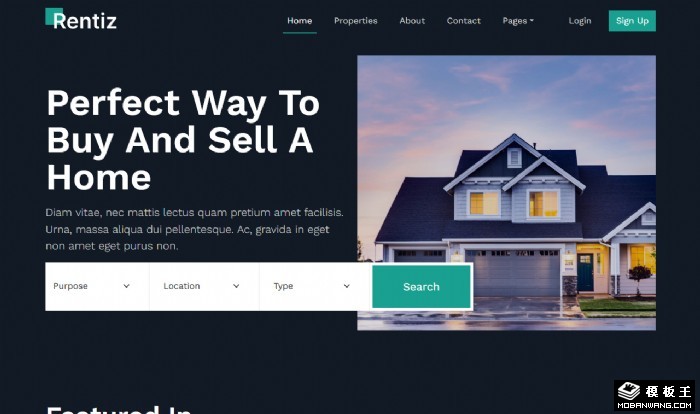 高端住宅置换展示网站模板