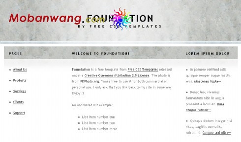 渲染底纹公司信息网页模板