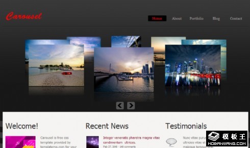 旋转特效信息动态网页模板