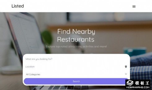 美食推荐博主响应式网页模板