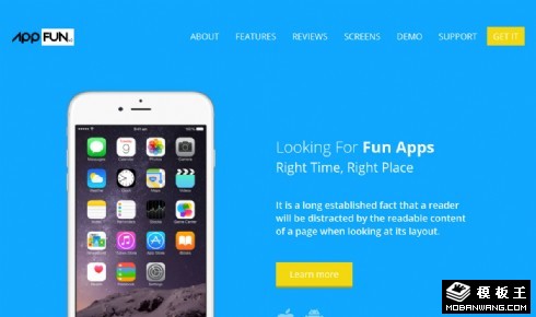 APP交互信息响应式网页模板