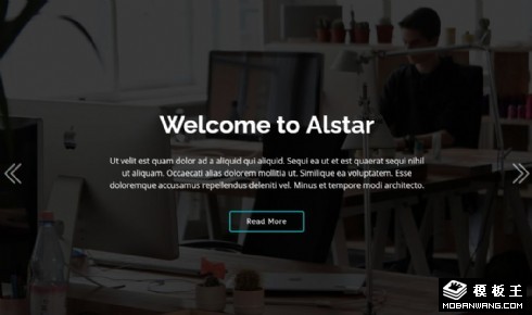 创意作品资料动态响应式网页模板