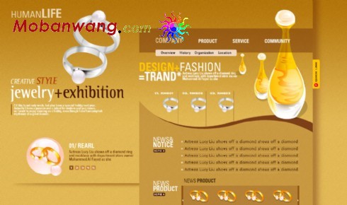 钻戒珠宝展示网页模板