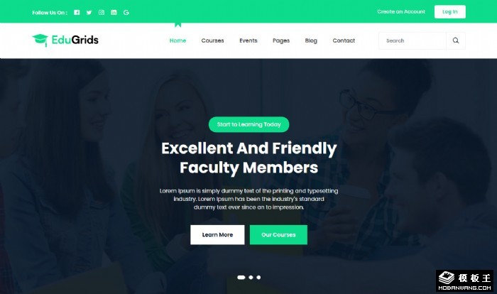IT培训教育网站模板