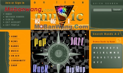 欧美音乐个人网页模板