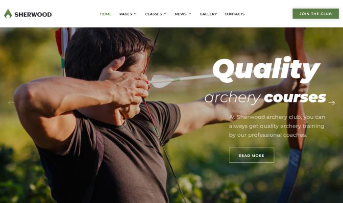 射箭俱乐部专业网站模板