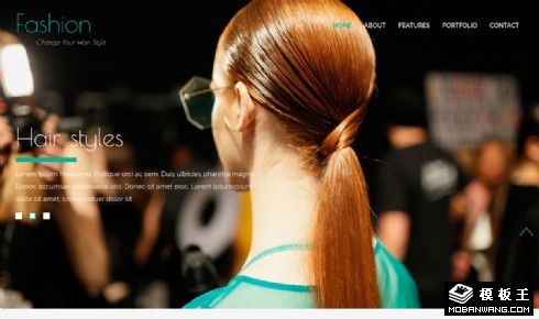 时尚发型设计响应式网站模板