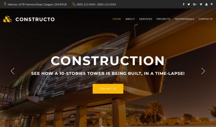 构筑未来：建筑公司单页模板