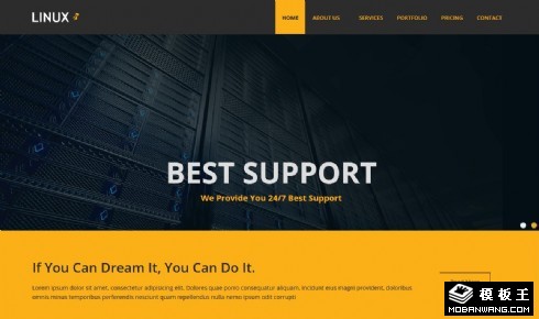 网络托管技术支持响应式网页模板