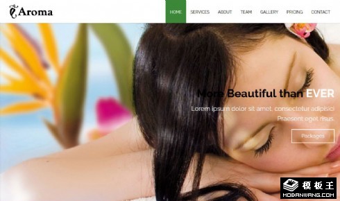 芳香美容水疗中心响应式网页模板