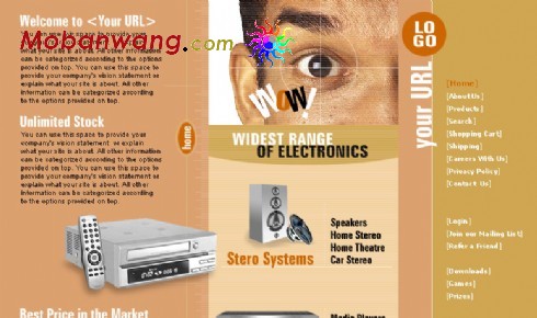 音响设备公司网页模板