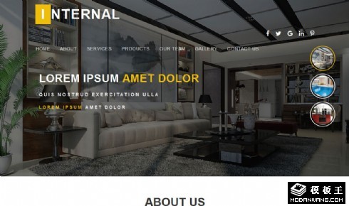 装饰公司效果展示响应式网页模板