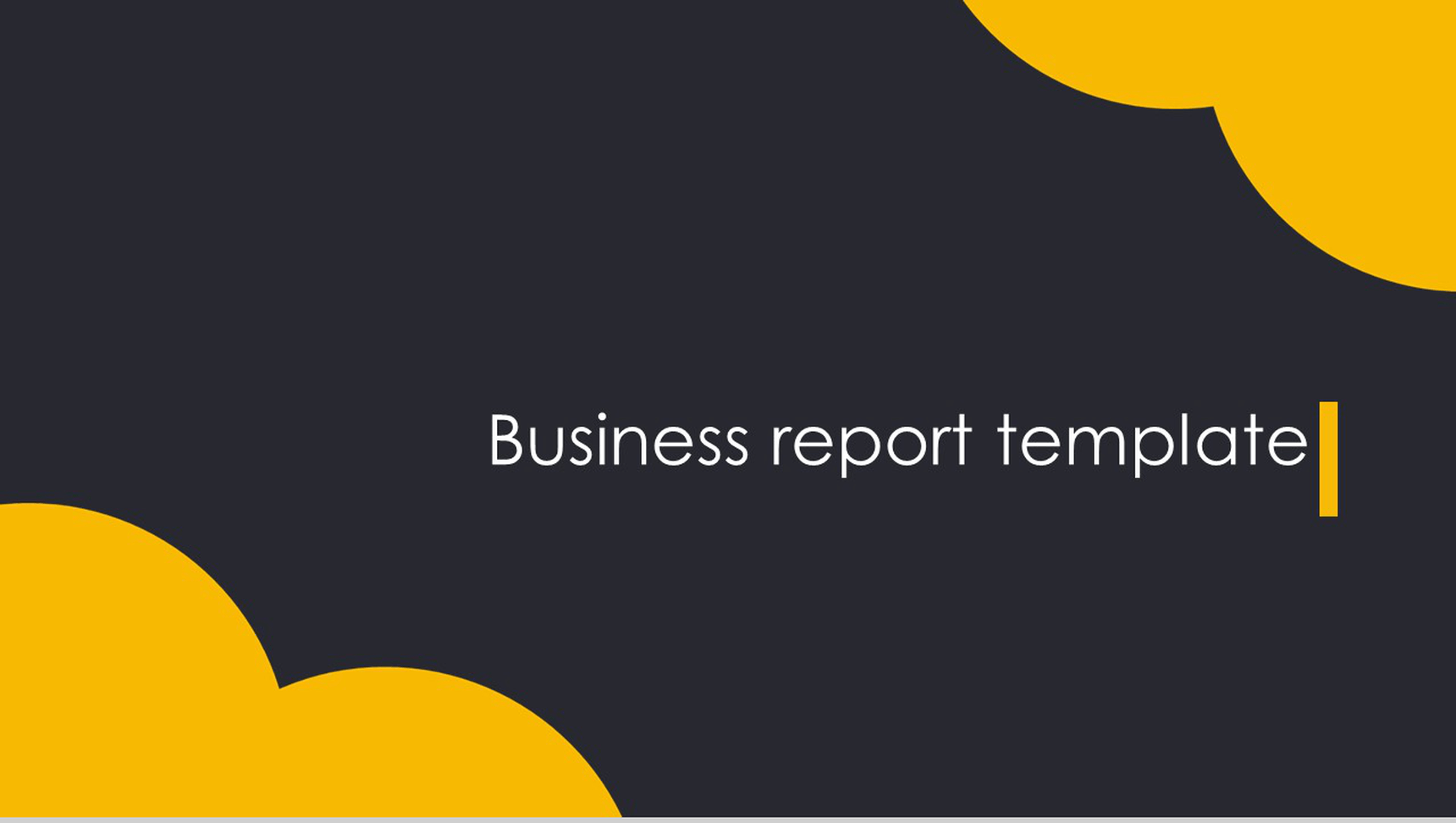 精品黑黄配色商务动态企业汇报PPT模板