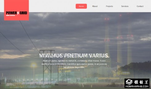 电力工业响应式网页模板