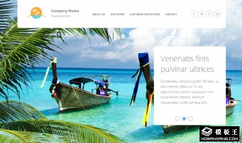 旅行业务推荐响应式网页模板